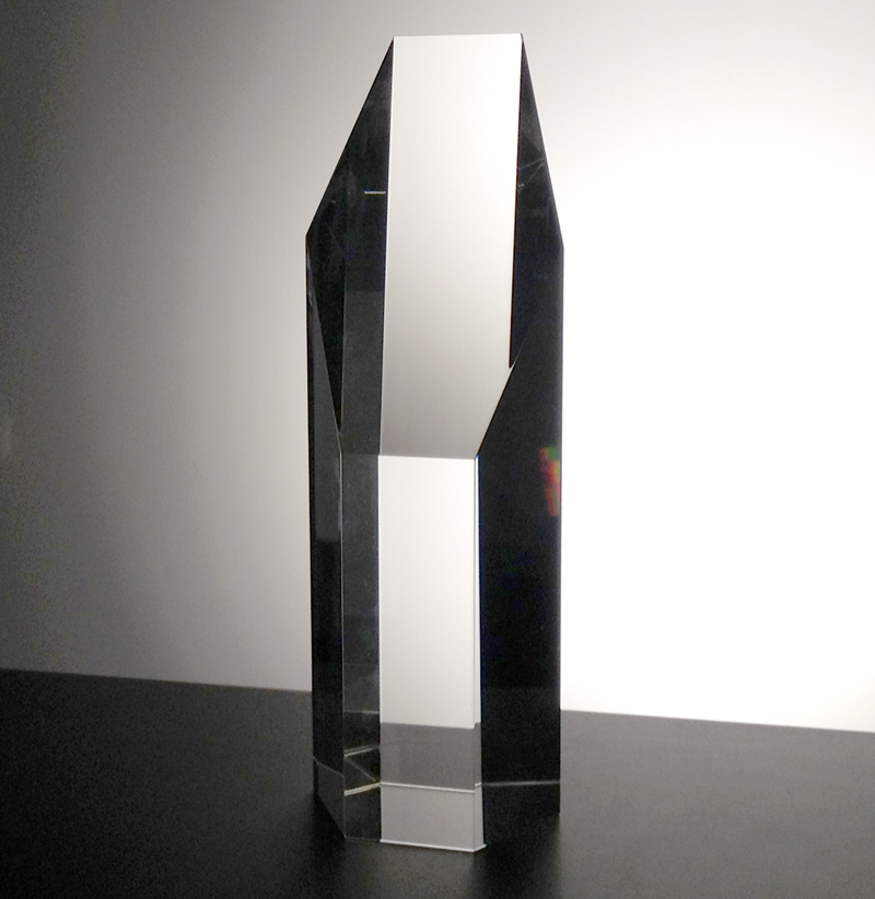 Crystal Hexagon Award 19cm high