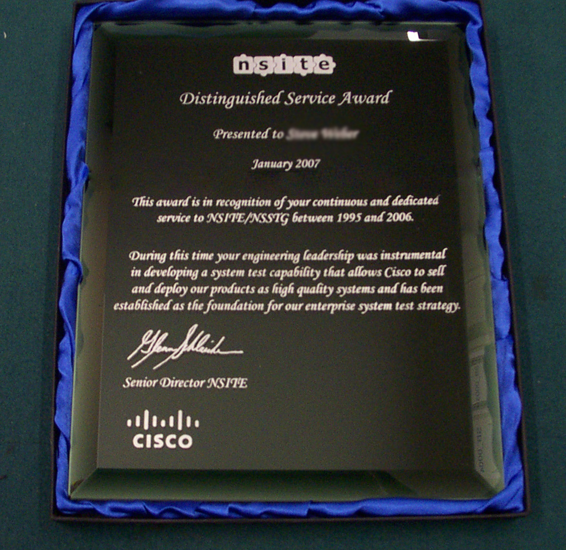 Black Plaque for NSITE (Name Blurred out)