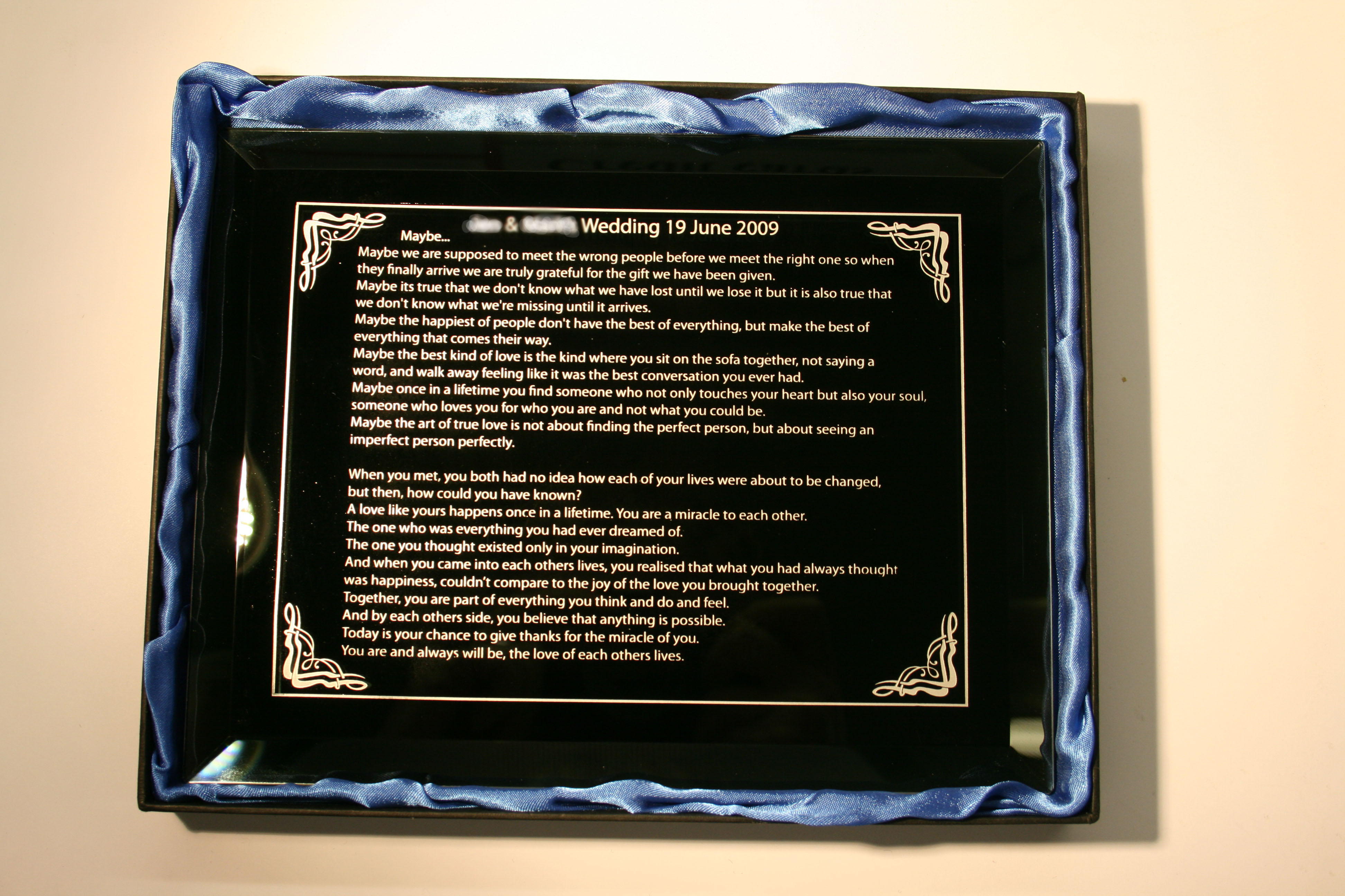 The reading (Blurred names)