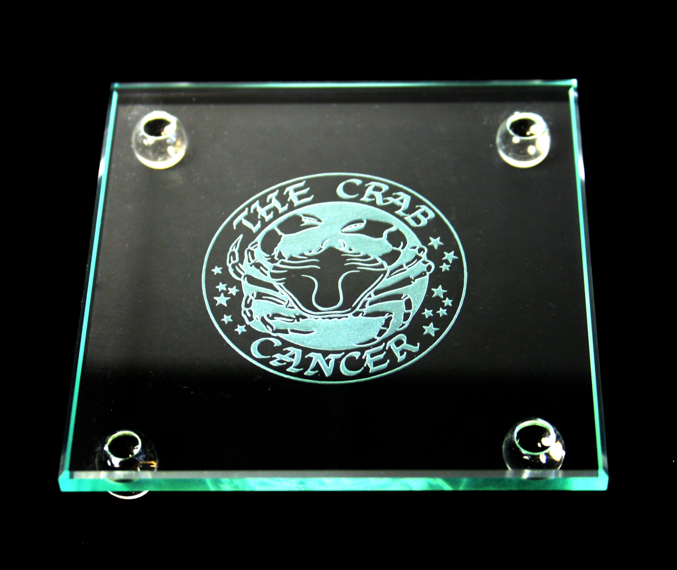 Cancer The Crab (Square Glass Paperweight)
