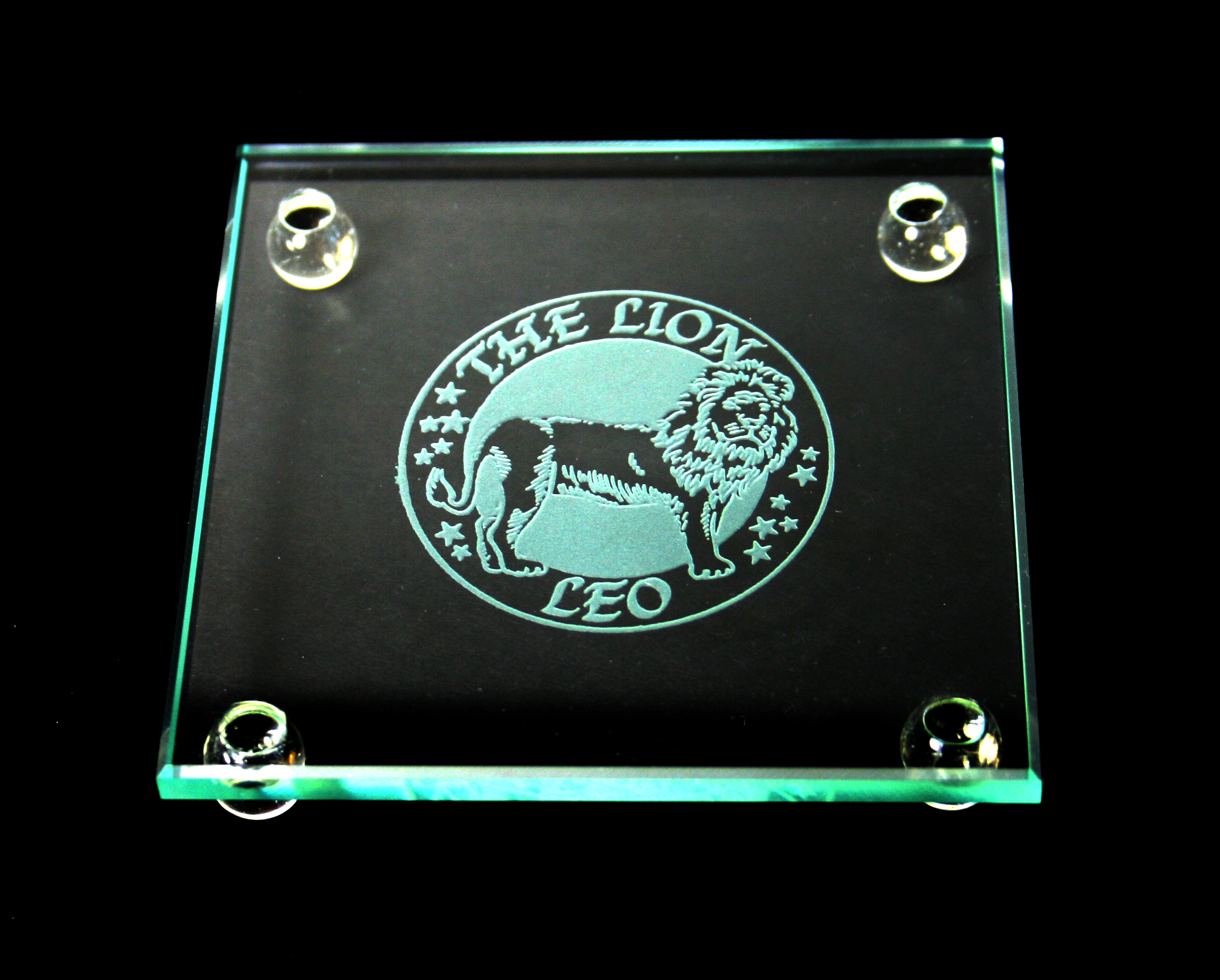 Leo (Square Glass Coaster)